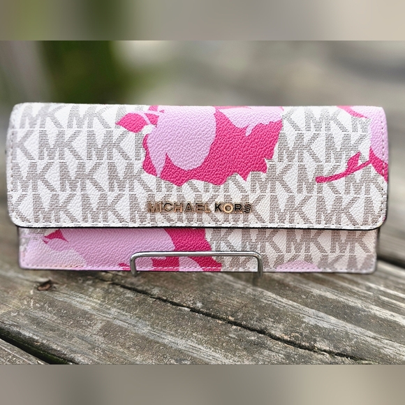 Michael Kors Jet Set Granita Floral Wallet euc - Picture 2 of 12